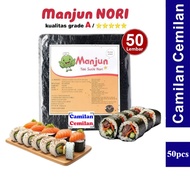 Manjun Nori Halal Seaweed Yaki Sushi Korean Gimbap Seaweed 50 pcs