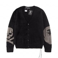 MMJ  Sweater MasterMind Japan X AAPE 猿人頭聯名水貂毛開衫外套
