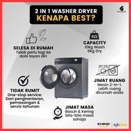 Ansuran Washer dryer 2 in 1 Khind Murah Cepat Kering Mampu Milik