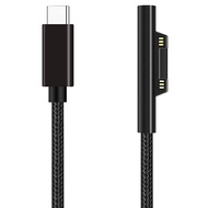 2X Nylon Braided Surface Connect to USB-C Charging Cable PD 15V for Surface Pro 7/6/5/4/3Laptop 3/2/1Surface Go