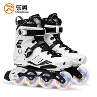乐秀（ROADSHOW） 乐秀X5S轮滑鞋成人溜冰鞋男女初学休闲平花两用直排轮旱冰鞋 全闪光白黑色 40-41码