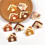 5pcs 4.2x3.5cm Mini House Embroidered Patches For Sewing Accessories Clothes Appliques DIY Handmade 