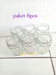 Botol ikan cupang (paket 6pcs) botol kaca botol bekas Ovomaltine botol selai