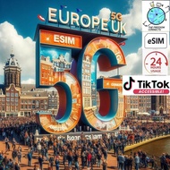 EUROPE & UK eSIM *5G HIGH SPEED ULIMITED DATA (1-30days) *24 HOURS USAGE* CAN TT