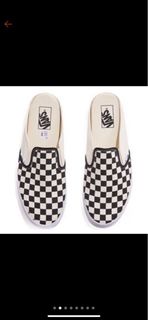 ［嚴選二手］Vans Slip-on Mule 懶人鞋 拖鞋 黑白格 棋盤格 黑白 好搭配 方便穿搭