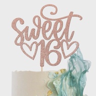 1 pC  sparkling 16th birthday cake topper - unique cake decoration suitable for sweet celebration of