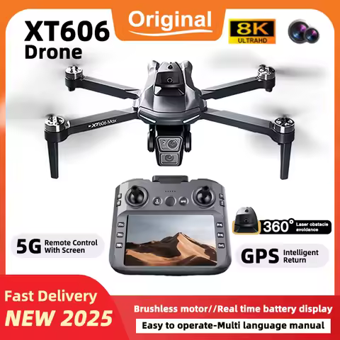 For Xiaomi XT606 GPS Drone Professional 4K 3-Axis PTZ Dual Camera Obstacle Avoidance Brushless Motor