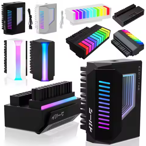 ATX 24 Pin to 180/90 Degree Power Plug Adapter 5V 3PIN ARGB Power Connector Mainboard Motherboard Po