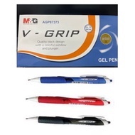 M&G Retractable Gel pen V-Grip (Blue Ink) 0.7MM Soft Grip - AGP87373