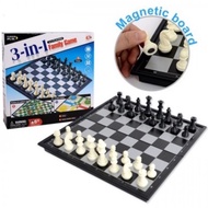 3 in 1 Family Games Board Games Chess, Snake & Ladders, Flying games for 2 - 4 Player