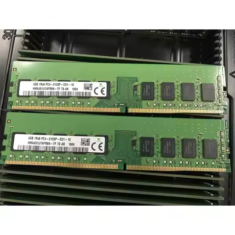 1PCS 4GB 4G 1RX8 PC4-2133P-ED1 DDR4 2133 ECC UDIMM RAM Memory HMA451U7AFR8N-TF