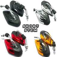 HONDA Click 125i - New Side Mirror Flame | Chrome Stem | SHORT STEM | Motorcycle  Accessories | cod ( 1 pair)