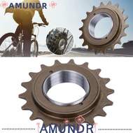 AMUNDR Bike Freewheel, Easy Installation 18 Teeth Single Speed Freewheel, Durable Steel 7.8cm Diamet