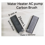 CARBON BRUSH 1set=2pcs  FOR ALL TYPE OF AC PUMP water heater (EP) ELTON, JOVEN, ALPHA, DEKA, RUBINEE