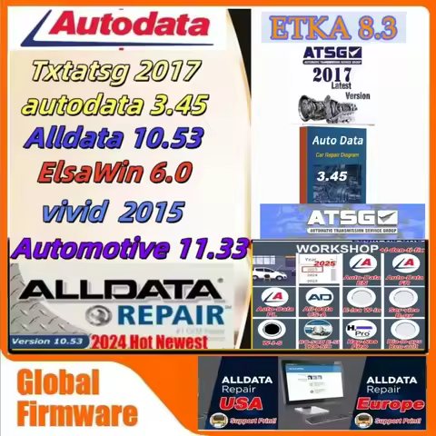 2025 Hot Alldata 10.53 Software Autodata 3.45 Auto+com V2021.11 Delphis 2017 R3 ATSG Vivid 2018 Elsa