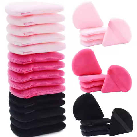 7Pcs Triangel Makeup Powder Puff Soft Velvet Cosmetic Sponges For Contouring, Eye Corners Air Cushio