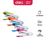 Deli Stapler HD no. 10 15 Sheets ergonomic handle design E0260