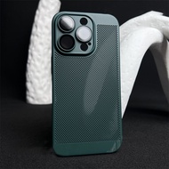 Heat Dissipation Cooling Phone Case For iPhone 15 14 13 12 11 Pro Max 14 Plus 14 Pro Max Camera Lens Protector Business Back Cover
