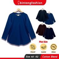 Bintang Fashion Baju Plus Size Ironless Blouse | Blouse Muslimah Zip Labuh | Ironless Blouse Muslimah