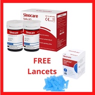 Sinocare Safe AQ 25/ 50pcs Test Strip +50 pcs Lancet Sinocare Strips