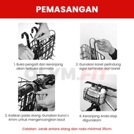 BERKUALITAS Keranjang Sepeda Lipat Foldable Basket Untuk Sepeda Dewasa