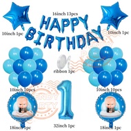 Anime Baby Boss Balloonset for Birthday Party Gender Reveal Theme Baby Shower Party Decorations