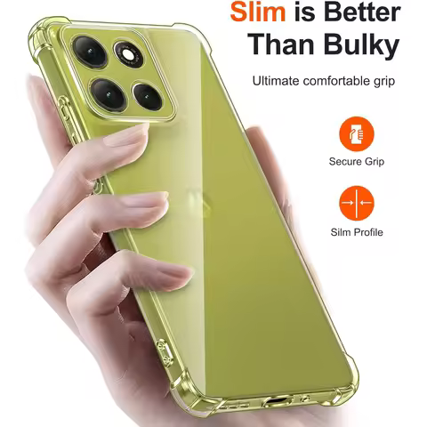 Four-Corners Shockproof Transparent TPU Case for Motorola Moto G17 G57 Power G67 G77 Protective Cove