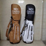New Golf Bag UnisexPUDouble Sleeve Bracket BagGolfOne Pack and Two Caps Tripod Bag