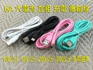【6A大電流】Asus ZenFone3 ZE552KL Z012DA TYPE C 傳輸充電線 100-300公分