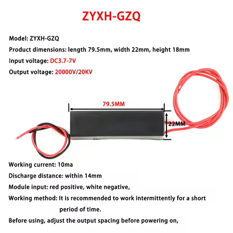 DC 3.7V-7V DC 6V-12V bis 20KV 700KV 800KV High Voltage Generator Boost Step Up Module Pulse Arc Gene