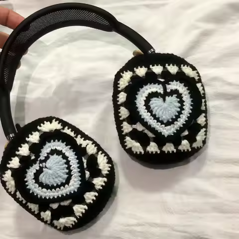 Custom JENNIE Knitted AirPods Max Case Cover Handmade Plush Headphone Protective Case Bluetooth Earp