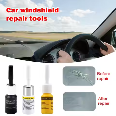 Car Cracked Glass Repair Kit Windshield Nano Repair Fluid Repair Glass Filler Scratch Windshield Win