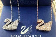 Swarovski 施華洛世奇經典天鵝鑲鑽項鍊 - 玫瑰金/銀色可選