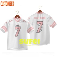 Coquette Ribbon Jersey Coquette Custom Name Microfiber Jersey Sport Retro Collar Quick Dry Unisex