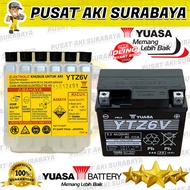 AKI MOTOR PCX 150 160 YUASA YTZ6V 5.3 AMPER ORIGINAL AKI MOTOR SCOOPY ISS SATRIA FU SUPRA GTR 150 MT