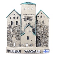 【Shipment Within 24 Hours‌】 Magnet Hiasan Peti Sejuk Kreatif 3D Lukisan Istana Turku Finland Souveni