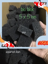 Aquarium Kolam Ikan Media Filter BIOBLOK BIOBLOX BIO BLOCK 5 X 5 CM dapat 10 PCS hitam