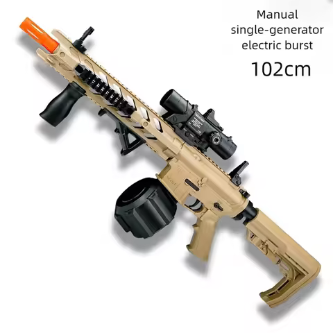 M4 Assault Rifle Toys Gun Electric Manual loading High Speed Continuous Firing Crystal Soft Bullet S