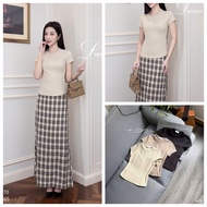 Vis Store - SINCE women's short-sleeved, slim-fit T-shirt made of thick, smooth and cool umi elastic