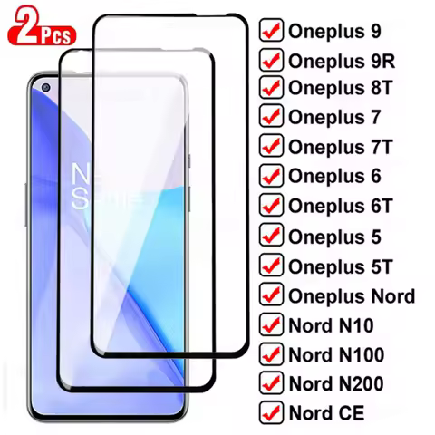 9D Tempered Glass For Oneplus 9 9R 9E 9Rt 8T 7 7T 6 6T 5 5T Screen Protector For Nord Ce N10 N20 N10