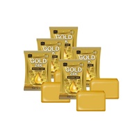 24K Gold Whitening Soap สบู่ 24K ก้อนสีทอง 80g. ( 5 ก้อน )