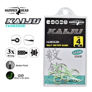 Hammerhead Kaiju 16402GID Glow In The Dark Single Hook Fishing Hook for Minnow Poppers and Spoon | M