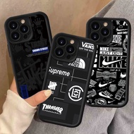 Casing hp iPhone 15 14 Pro Max 13 12 11Pro XR iPhone7 8 Plus 8 6 6S XS XSMax SE 2020 Dark Nike Trend
