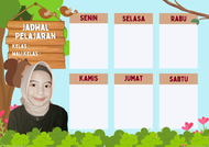 Jadwal Pelajaran Sekolah Bisa Pakai Foto Kertas Stiker tinggal tempel
