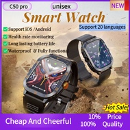 C50pro Smart Watch Malaysia Edition ▶ BT Call 📞 2.19" Screen 🔋 3 Weeks Battery 💦 Swim Proof ❤️ Healt