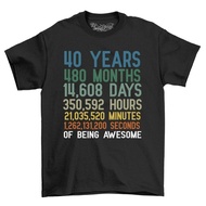 Birthday Countdown Timer T-Shirt Fun Men'S Shirt 30Th 40Th 50Th 60Th 70Th 80Th