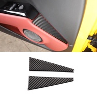 Carbon Fiber Car Door Speaker Side Plate Sticker Car Interior Accessories For Toyota Supra GR A90 20