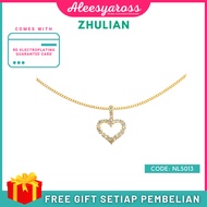 [NL5013] Loket LOVE BERSAMA RANTAI  ZHULIAN Gold Plated Pendant Jewellery Loket Zhulian Original