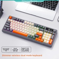 M96 Russian wireless Bluetooth dual-mode Russian keyboard PBT ball cap display Bluetooth keyboard Ga