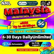 Malaysia eSIM 5G 6-30 Days DailyUnlimited Data eSIM Malaysia Maxis Celcom Umobile